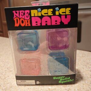 NeeDoh Nice Ice Baby, Satisfying Square Shaped Sensory Toys